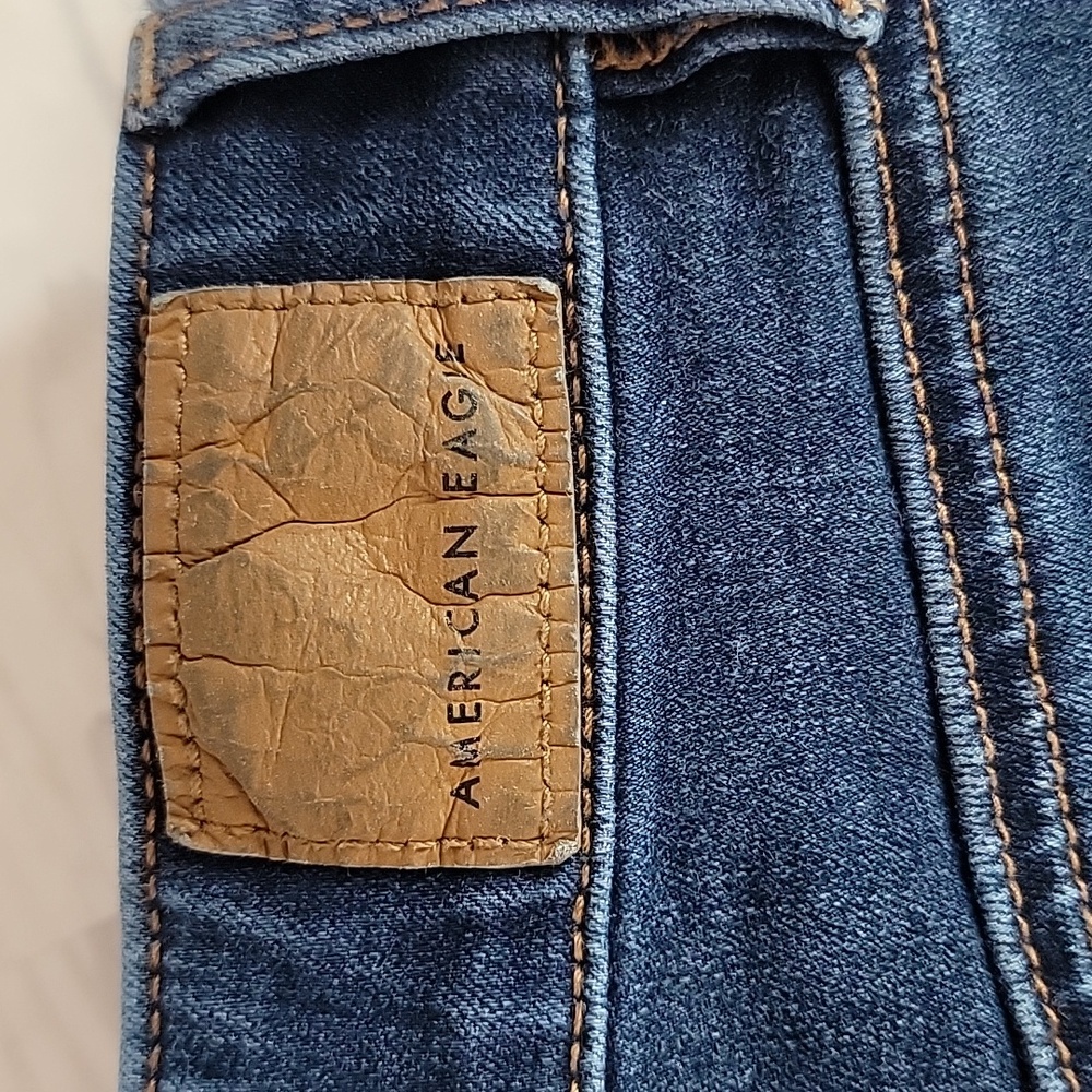 American Eagle Blue Denim Jeggings High-Rise Womens Size 6 - Picture 2 of 15
